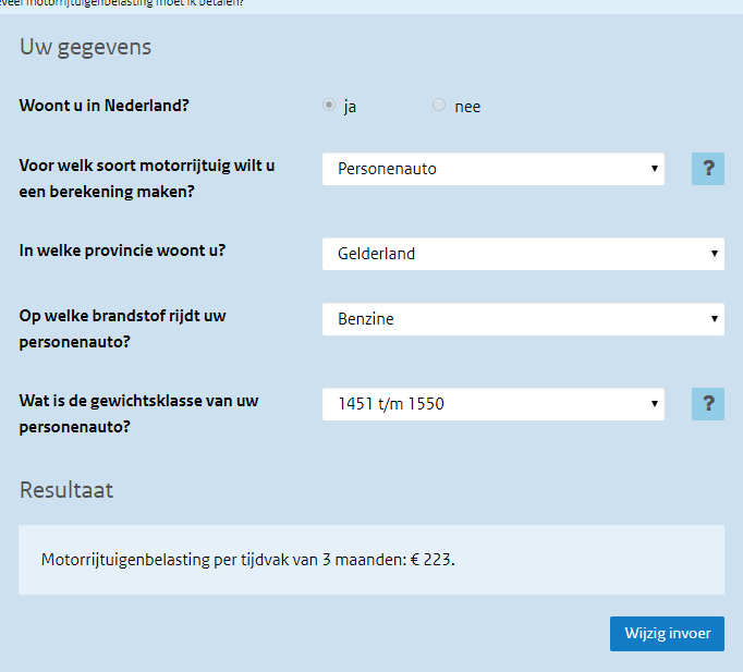 motorrijtuigenbelasting